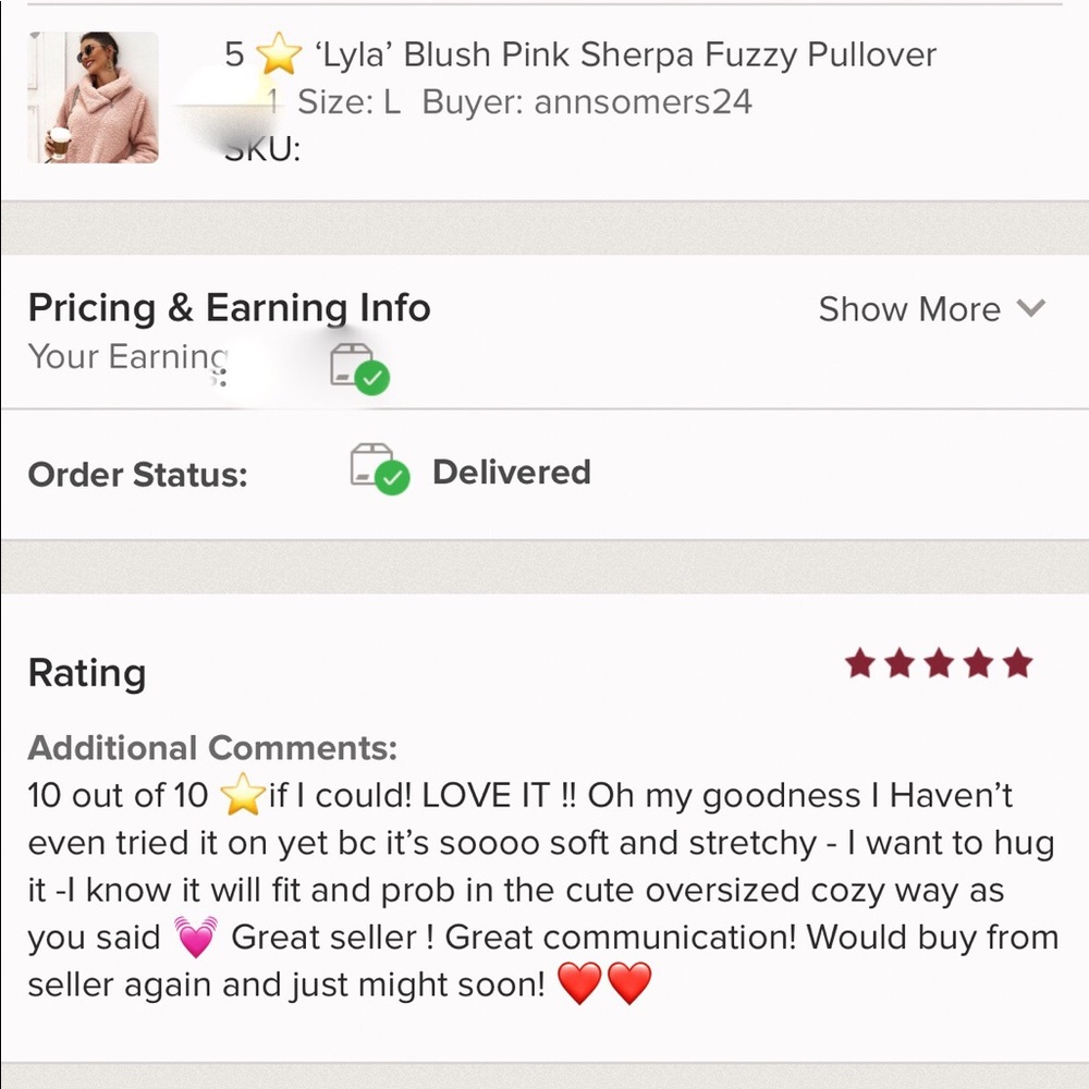 5⭐️ LAST ONE!! Blush Pink Fleece Sherpa Pullover - Picture 3 of 4
